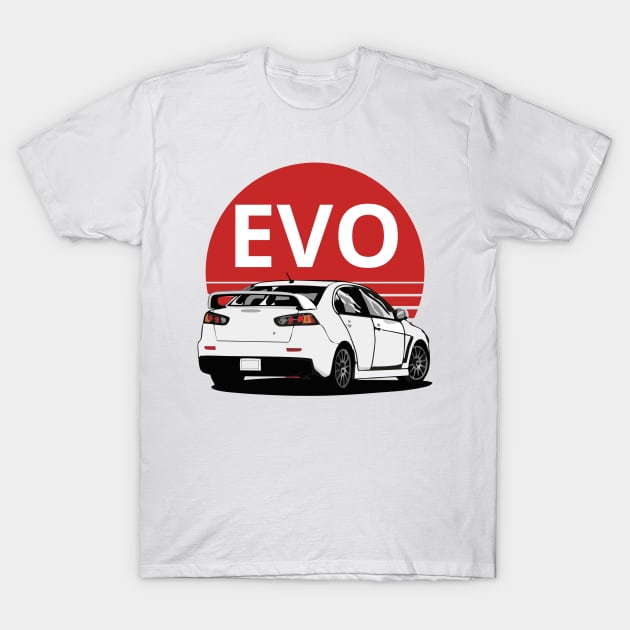 mitsubishi lancer evolution T-Shirt by artoriaa